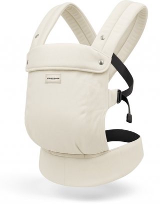 Vulpes Goods® BabyCare - Draagzak – Ergonomische Baby Draagzak 0-36 mnd – Luxe Buikdrager tot 20 kg – OEKO-TEX® Katoen – Handsfree Comfort - Met Rugsteun & M-Positie - Crème