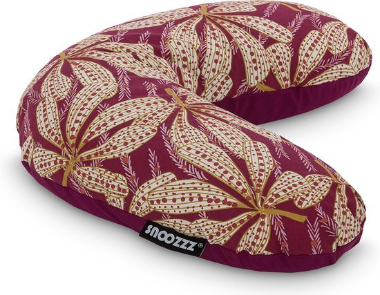 Snoozzz Voedingskussen Small met Fiber vulling en afneembare hoes - Purple Sassy - 125 cm