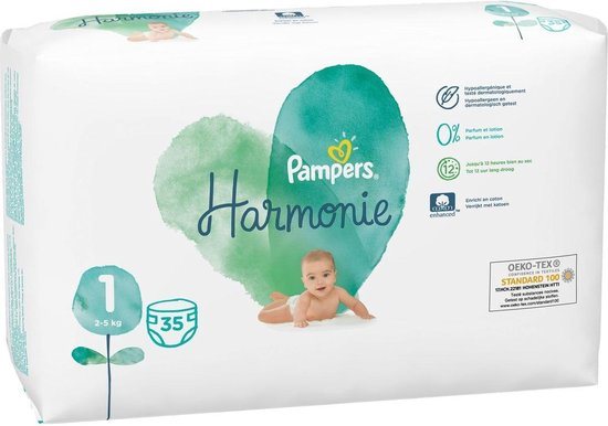 Pampers Harmonie Maat 1 (2-5 kg) - 35 luiers