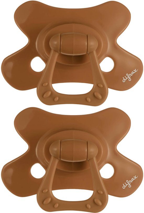 Difrax Natural Fopspeen - 18+ Maanden - Bruin - 2 Stuks