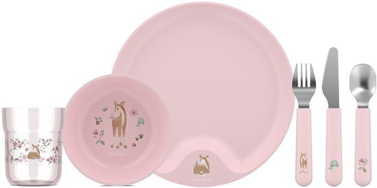 Mepal Mio kinderservies set Little Dutch - 6-delig - Kraamcadeau - Kinderservies - Fairy Garden