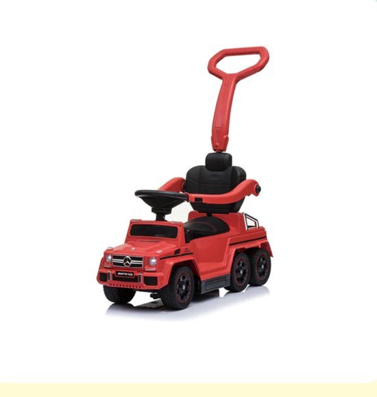 Mercedes-Benz G63 AMG - 3-in-1 loopauto, duw auto en schommel - Rood