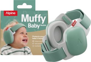 Alpine Muffy Baby Comfort (12-48 Maanden) - CE & ANSI Gecertificeerde Koptelefoon Baby - Verstelbare Gehoorbescherming Baby en Kinderen - Unieke Hoofdband voor Veilige & Comfortabele Pasvorm - 24 dB Demping - Groen