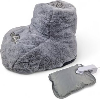 Luxema Elektrische Voetenwarmer - Draadloos - Wasbaar - Voetenkruik - Warmwaterkruik - Grijs