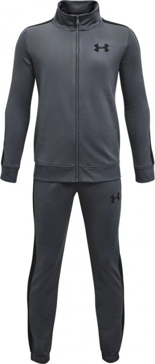 Under Armour UA Rival Knit Track Suit-GRY Jongens Trainingspak - Pitch Grijs - Zwart