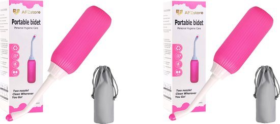 2 Bidet- Peri Bottle - Handdouche - Bidet Handdouche - Bidet Wc - bidet sproeier - postpartum - mobiele bidet -Draagbare Bidets- 2 Draagbaar Bidet type 1- roos - AFZstore®