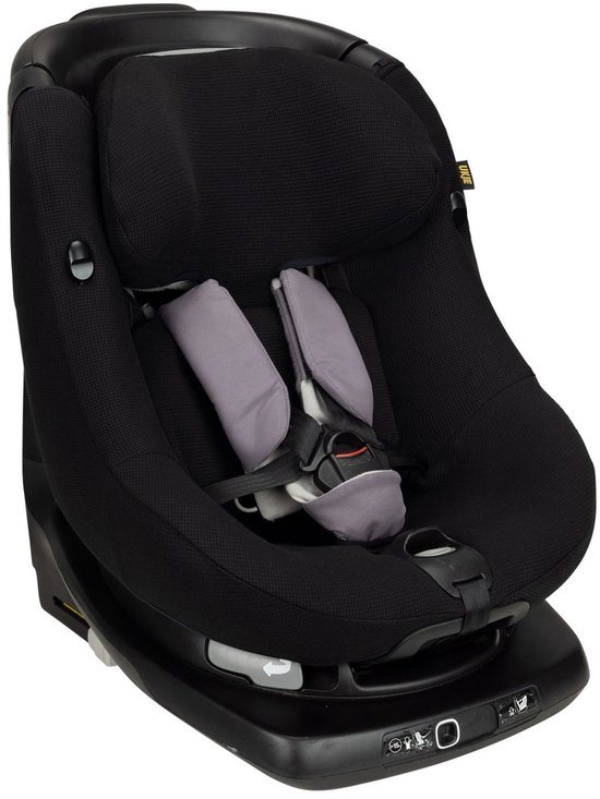 Autostoelhoes Geschikt voor Maxi Cosi AxissFix - Maxi Cosi Hoes Groep 0-1 - Zacht Katoen - Perfecte Pasvorm - Zwart wafel