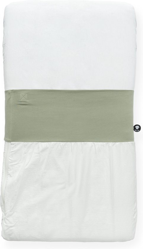 NUNKI Co Sleeper lakentje -simpel strak instoppen (ipv inbakeren)- 50x90 Olive Green