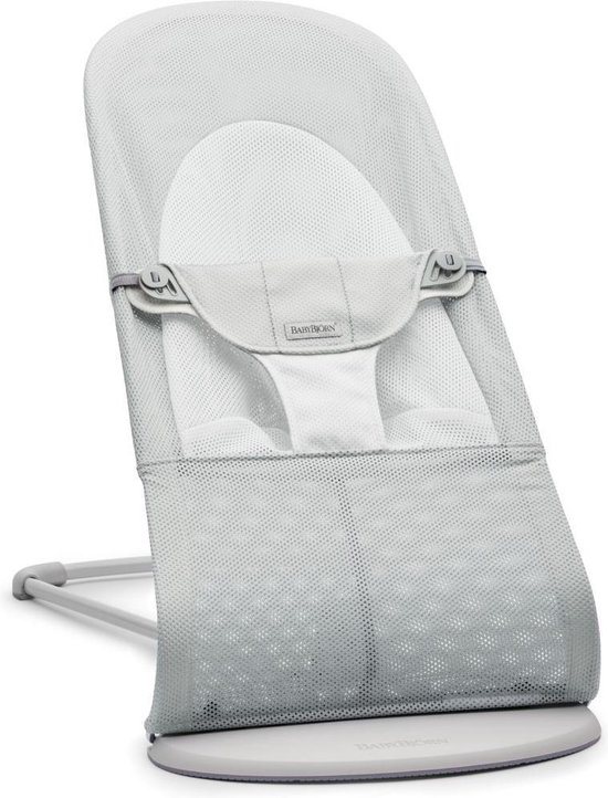 BabyBjörn Wipstoel Balance Soft - Mesh - Zilver-Wit - Ergonomisch - Verstelbaar - Inklapbaar