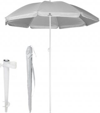 Fleau Goods Luxe Parasol Set 160cm - UV Bescherming - Strand / Tuin - Strandparasol met Grondboor en Draagtas - Inclusief Voet en Hoes - Strandset