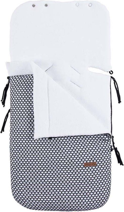 Baby's Only Voetenzak autostoel 0+ Sun - Wit/Zwart - Geschikt voor drie- en vijfpuntsgordel