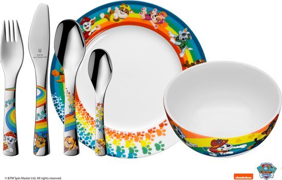 WMF Kids Paw Patrol - Kinderbestekset - 6-Delig - RVS - Vaatwasserbestendig - Ergonomisch Ontwerp