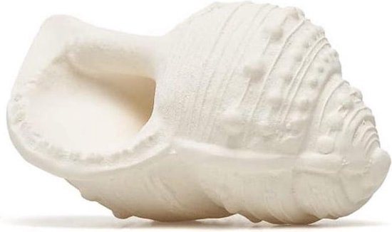 Lanco rubberen bijtspeeltje - Schelp - rond - wit