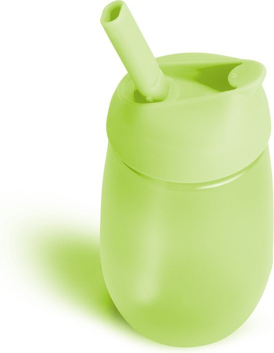 Munchkin Rietjesbeker - Anti-Lek Drinkbeker - Simple Clean - Eenvoudig te reinigen - Vaatwasser bestendig - Drinkbeker voor Baby en Kind - 296ml - Groen