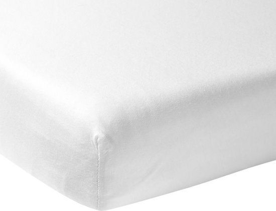 Meyco Baby Uni hoeslaken ledikant - white - 60x120cm
