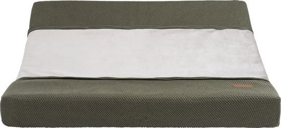 Baby's Only Gebreide baby aankleedkussenhoes - Waskussenhoes - Overtrek verzorgingskussen Classic - Khaki - 45x70 cm