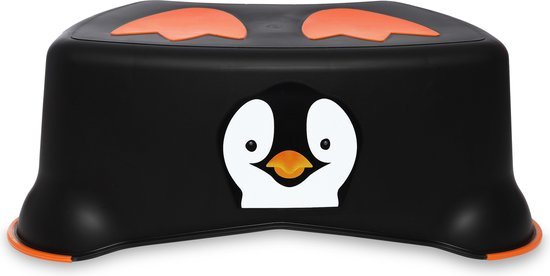 My Carry Potty my step stool opstapje voor kinderen - wit - zwart- oranje - pinguin