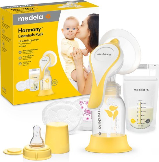 Medela Harmony Handkolf Essential Pack met 4x moedermelk bewaarzakjes en 4 zoogcompressen