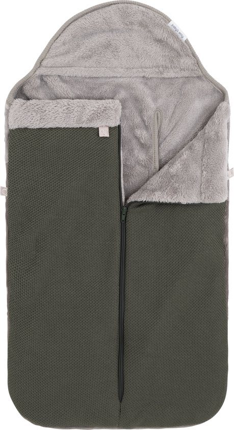 Baby's Only Voetenzak autostoel 0+ Classic - Khaki - Geschikt voor drie- en vijfpuntsgordel - Universeel in gebruik