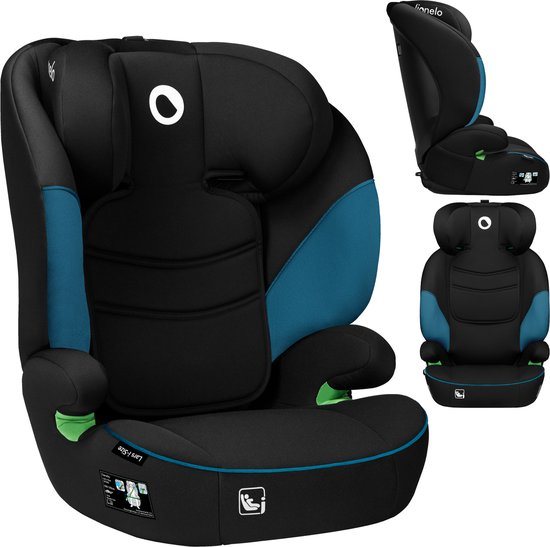 Lionelo Lars – i-Size Autostoeltje 100-150 cm – Voorwaarts gericht (FWF) – Bevestiging met autogordel – Hoofdsteun met Memory Foam – 10 hoogtestanden – Brede zitting met EPE-schuim – Verwijderbare rugleuning – Wasbare bekleding
