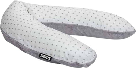 Snoozzz Zwangerschapskussen Zijslaapkussen Lichaamskussen - 185 cm - microparel vulling- luxe draagtas - wasbare hoes - Mini Ster Teddy