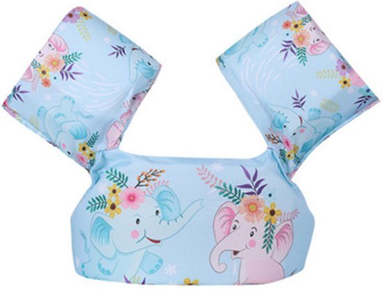 BIRONY® Puddle Jumper Deluxe - Zwemvest Kind 2 Tot 6 Jaar - Zwemvleugels - Zwembandjes - Drijfvest Kind - Olifantjes