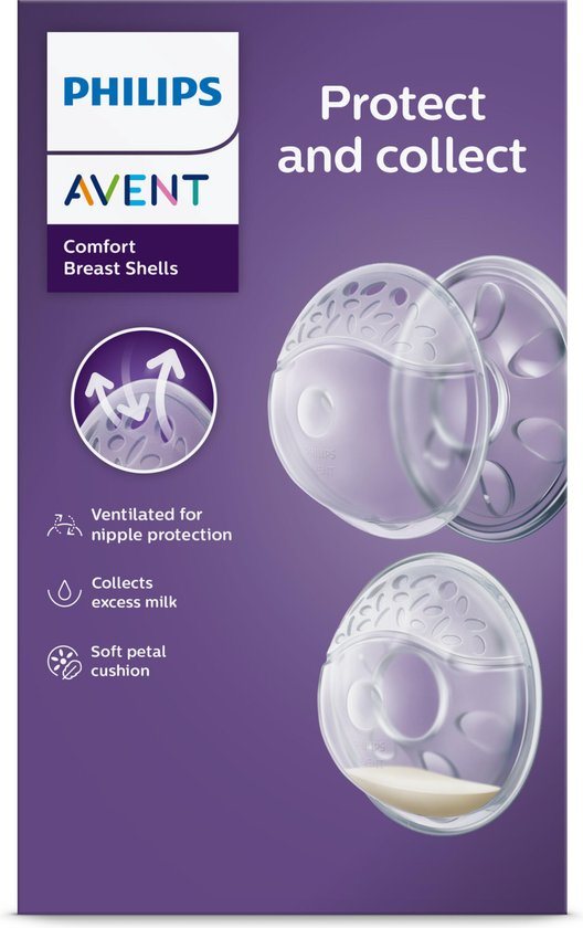 Philips Avent Borstschelpen - 2 stuks ( hygiënisch verpakt) - Lekschalen - SCF157/02