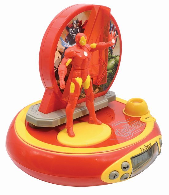 Avengers 3D Iron Man Projectorklok met Magische Geluiden