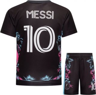 Messi Miami Voetbalshirt en Broekje Voetbaltenue Zwart - Inter Miami CF - Maat 116