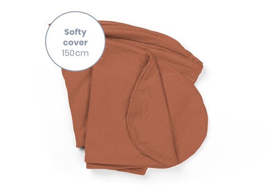 Doomoo Softy Hoes – Vervanghoes voor Voedingskussen Softy – Biologisch katoen – 150 cm – Tetra Jersey Terracotta