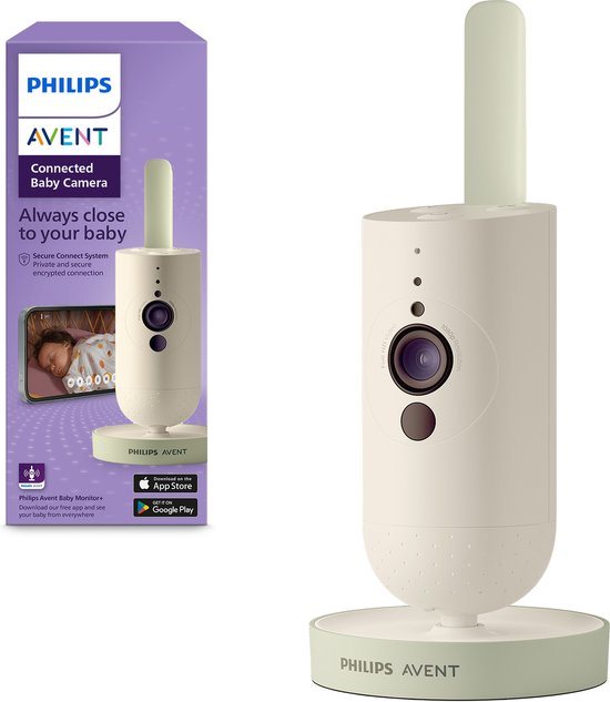 Philips Avent Connected Babycamera babyfoon - Met wifi en app - Veilige verbinding - SCD643/26