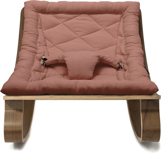 Charlie Crane Paris | Levo Rocker Walnut | Baby Wipstoel Levo - Bois de Rose | Wipstoeltje Hout