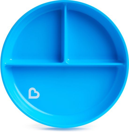 Munchkin Bordje met Zuignap - Anti-Slip - Suction plate 1-pack - Vaatwasser- en Magnetronbestendig - 1 stuk - Vanaf 6 Maanden - Blauw