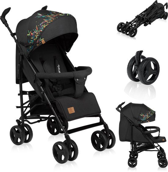 Lionelo Irma - Buggy - Wandelwagen - Duurzame en Lichte 7kg Kinderwagen - Geschikt voor Kinderen tot 15 kg - Geveerde wielen - 360° - van 6 maanden tot 5 jaar - Opbergmand - Verstelbare handgreep - Snel inklapsysteem - Compact formaat - Muskietennet
