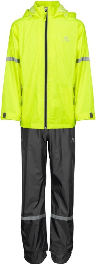 Ralka Regenpak Waterdicht & Ademend - Junior -Reflectie - Fluorgeel - 164
