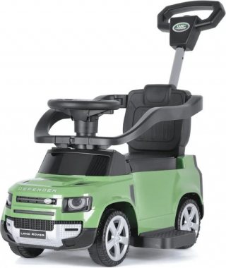 Land Rover Defender Loopauto - 2-in-1 functie - met Duwstang - Groen