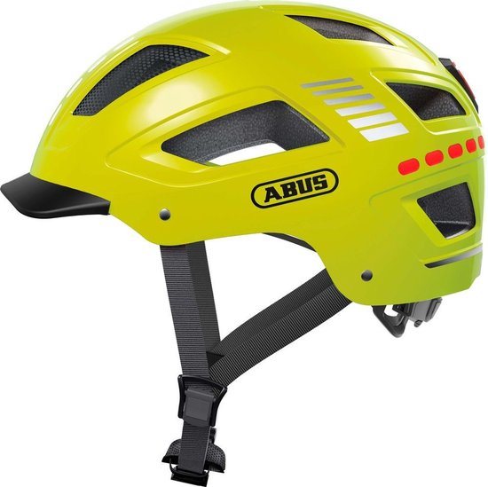 Abus Hyban 2.0 Led Signal - Fietshelm Signal Yellow XL (58 - 63 cm)