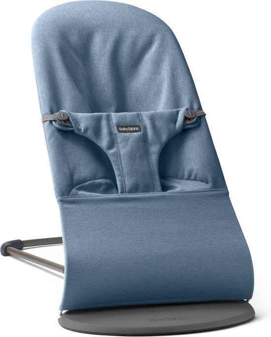 BabyBjörn Wipstoel Bliss - Geweven mélange - Blauw - Ergonomisch - Verstelbaar - Inklapbaar