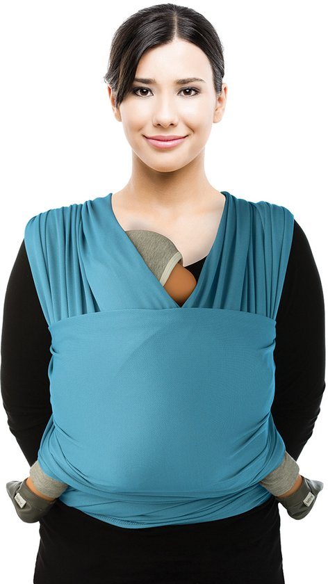 Babylonia TRICOT SLEN COOL Draagdoek Baby - 500 cm - Aqua Sea