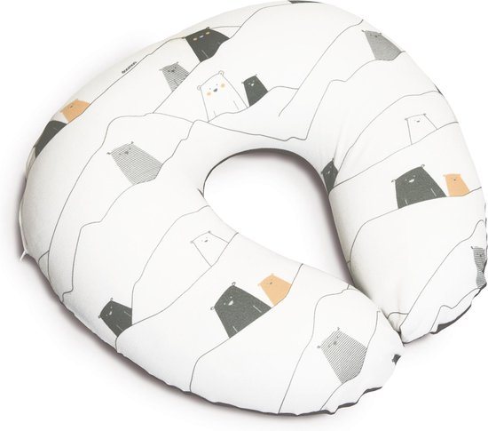 Doomoo Softy - Bear Grey - Klein Voedingskussen - biologisch katoen - 150cm