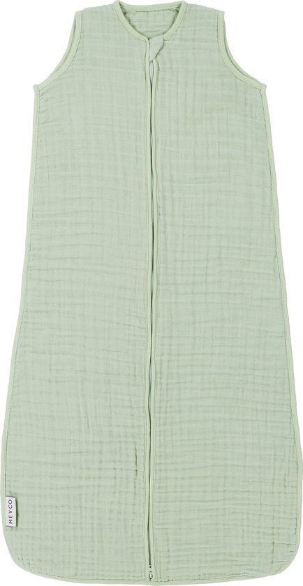 Meyco Baby Uni baby zomerslaapzak - pre-washed hydrofiel - soft green - 110cm - 0.5 TOG