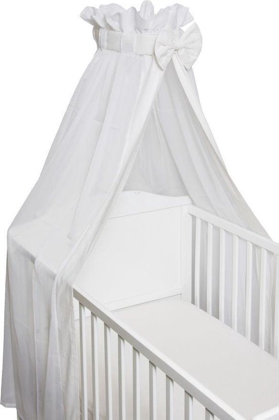 Baby Hemeltje Strik Wit - Baby Hemeltjes - Baby Klamboe voor Wieg en Ledikant