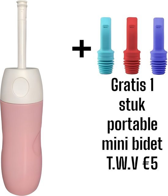 Bidet - Peri Bottle - Handdouche - Bidet Handdouche - bidet sproeier - mobiele bidet -Draagbare Bidets- roos – type 3 - GRATIS mini portable bidet T.W.V € 10 pas wel voor alle fleswater - Zwanger - AFZstore®