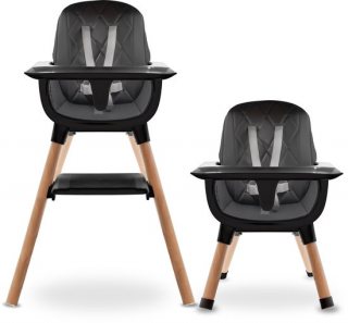 LUVION® High Chair Black - Kinderstoel