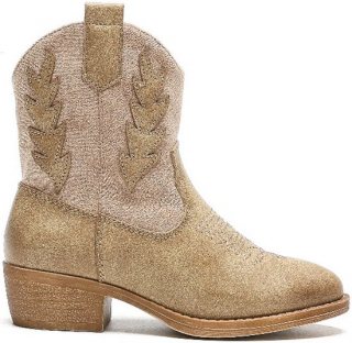 Smile Favorites® Meisjes Cowboylaarzen - Khaki - Imitatieleer, Suedine - Maat 30 -