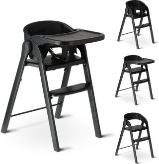 Deryan Luxe Kinderstoel - Meegroei kinderstoel - Inklapbaar - Zwart