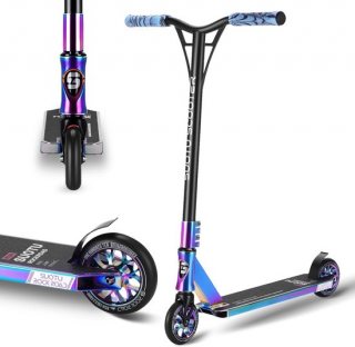 Suotu Stuntstep - Step - Kinderstep - Silent axle - Chrome ABEC-7 bearing - Speelgoed Jongens/Meisjes - Aluminium - Rainbow