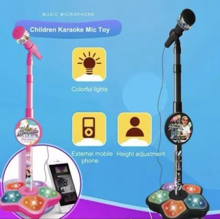 Kinder Microfoon - Blauw - Speelgoed met geluid - Kids star - Kleine artiest - Verjaardagscadeau kinderen - Kleine zanger - Kerstcadeau - Cadeau voor Sinterklaas en Kerst - I1.3