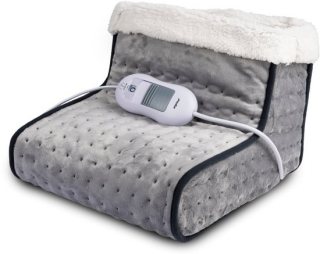 alpina Elektrische Voetenwarmer - Voetverwarmer Elektrisch met Overhittebeveiliging - Voetenwarmer Pantoffel met Binnenhoes Wasbaar - 3 Warmtestanden - Voetenwarmers Volwassenen voor Voetverzorging