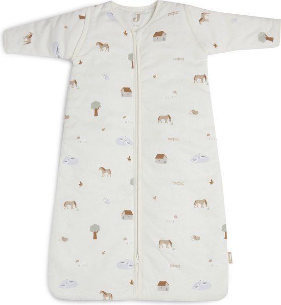 Jollein - Baby Winterslaapzak met Afritsbare Mouw (Farm) - Katoen - Winterslaapzakje Baby, Babyslaapzak - 70cm